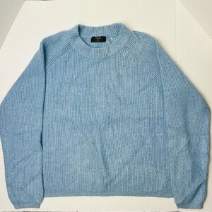 Tahari Blue Sweater Crew Neck‎ Classic Women’s Size Large Soft Winter